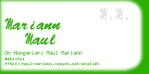 mariann maul business card